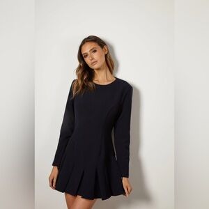 Anne Louise Boutique ALB Cheri Navy Long-Sleeve Mini Dress Women’s Small